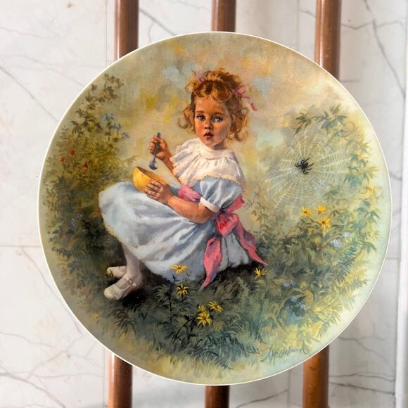 Vintage John McClelland Collector Plate - "Little Miss Muffet" Limited Edition - Picture 1 of 4